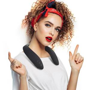 lot 49156 image: HGHOHG Neckband Speaker, Wireless Wearable Speaker True 3D Stereo HiFi Sound, Portable Personal Body Speakers with 24H Playtime, for Home, Office, and Outdoors - Retail $26