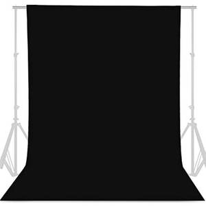 lot 49174 image: GFCC 8FTX10FT Black Backdrop Background for Photography Photo Booth Backdrop for Photoshoot Background Screen Video Recording Parties Curtain - Retail $26