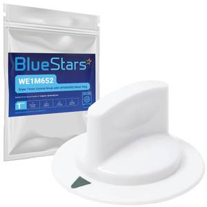 lot 51072 image: BlueStars WE1M652 Dryer Timer Control Knob with Upgraded Metal Ring - Compatible with Hotpoint HTDX100EM8WW HTDX100ED6WW HTDX100EM6WW HTDX100GM8WW HTDX100ED2WW GE Dryers 1264289 AP3995164 PS1482196 - Retail $7