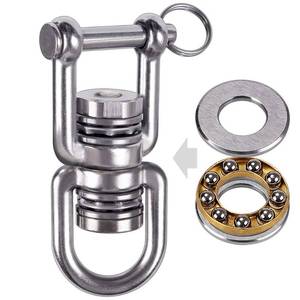 lot 51073 image: BeneLabel Swing Swivel with 2 Bearing, 360° Rotation, 770LB Capacity, Safest Rotational Device Hanging Accessory for Web Tree Swing, Aerial Dance, Childrens Swing, Yoga Swing Sets - Retail $15