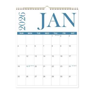 lot 51083 image: 2026 Calendar - 12 Monthly Wall Calendar 2026 from January 2026 to December 2026, 11 x 14 Monthly Planner Wall Hanging Calendar with Thick Paper for Office Home Planning & Organizing - Retail $3
