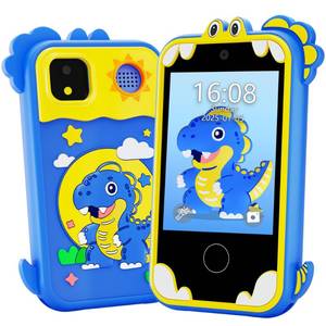 lot 59357 image: Kids Phone for Girl Toys, Christmas Birthday Gifts for Age 3-10 Year Old Girls Boys Toys, Kids Toddler Smart Phone, Detective Educational Learning Toys with 2.8 Touchscreen, Music Video Game (Blue) - Retail $23