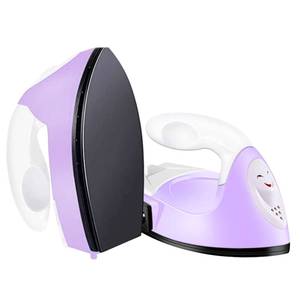 lot 59369 image: Mini Heat Press Small Iron Portable Heat Press Machine Mini Craft Iron with Charging Base Accessories for DIY T-Shirts, Shoes, Bag and Hats Heat Transfer Vinyl Projects (Light Purple) - Retail $9