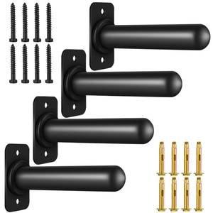 lot 63051 image: KDNVPS Wall Mounted Weight Plate Holder for 2 Olympic Plates, Heavy Duty Steel Weight Rack Storage, Space Saving Wall Mount Home Gym Organizer (2 Inch Rounded End, Pack of 4) - Retail $43