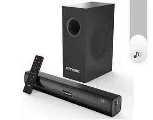 lot 63062 image: Fansbe Smart Home Theater TV Speakers Sound Bars Blache - Retail $79