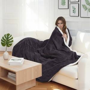 lot 63077 image: YUSTAL Electric Heated Blanket Full Size 72x84 Inch - Super Soft Flannel, 10 Heat Settings, 1-12H Auto Shut Off, Machine Washable, Easy Controller, Perfect for Winter Warmth - Charcoal Gray - Retail $40