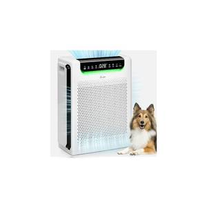 lot 63088 image: Air Purifiers for Home Large Room, Cover Up to 2600 Ft� with Washable Filters, Powerful Turbo Mode, PM2.5 Air Quality Display, 22dB Sleep Mode, Air Cleaner for Pets Hair, Smoke, Odors, HAP607, White -NO POWERCORD - Retail $200