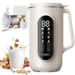 KIDISLE 10-in-1 Nut Milk Maker Machine, 35oz Plant-Based Milk & Soup Machine with 12H Delay Start, Self-Clean, Keep Warm Soy, Oat, Almond & More, Cream - Retail: $66