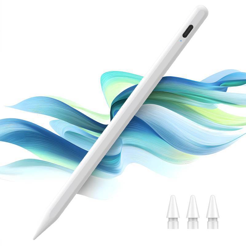lot 30091 image: Stylus Pen for iPad 9th&11th Generation - 5X Fast Charge Digital Pen - Compatible with 2018-2025 Apple iPad Pro 1112.9M4, iPad mini 5-6 Gen, iPad Air 345M2M3-White - Retail $20