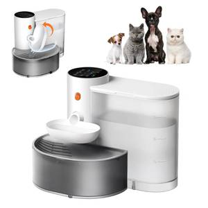 lot 3895 image: Potaroma Smart Wireless Pet Water Fountain, No Filter, 3.5L Large Capacity, Rechargeable Automatic Water Dispenser for Cats and Small Dogs, Wastewater Separation Always Fresh Water - Retail $30