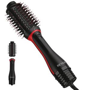 lot 26409 image: REVLON One Step Volumizer PLUS, Blow Dryer Brush for Fast Salon-Style Blowouts, Revlon Blow Dry Brush with Hair Dryer function, Plus Travel Friendly (Black) (Pre Owned) - Retail $45
