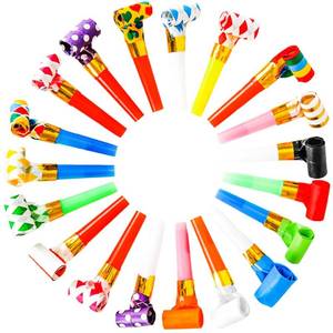 lot 26414 image: Chshhuao 50 Pcs Funny Blowouts Blow Horns Birthday Party Whistles New Years Party Favors - Retail $8