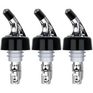 lot 26418 image: Automatic Measured Bottle Pourer - Pack of 3, 1 oz (30 mL) Quick Shot Spirit Measure Pourer Drinks Wine Cocktail Dispenser Home Bar Tools - PORE0016 (3) - Retail $8