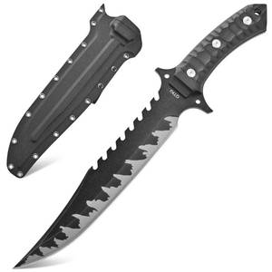 lot 26453 image: Gtkii GTK41 Fixed Blade Knife AUS-10 Steel Blade Full Tang Nylon Fiberglass Handle Cool Style Fix Knifes for Outdoor Camping Hunting Collection - Retail $40