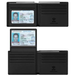 lot 32628 image: Travelambo Genuine Leather Wallet for Men with Gift Box - Handmade Bifold Stylish - Mens Wallets Rfid Blocking with 2 ID Windows - Retail $10