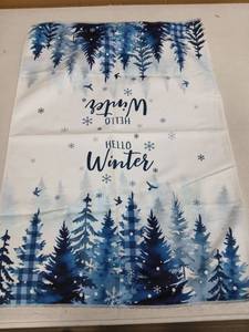 lot 32640 image: Breling Winter Kitchen Towel Hello Winter Dish Towel Let It Snow Bathroom Decorative Snowflake Snowman Dishcloth for Kitchen Bathroom Home Cooking Housewarming Gift, 14 x 21 Inch - Retail $31