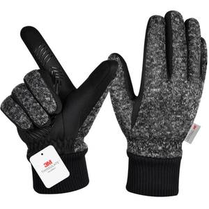 lot 32644 image: MOREOK Winter Gloves for MenWomen -10°F 3M Thinsulate Warm Touch Screen Snow Ski Bicycle Bike Gloves for DrivingCyclingRunningHiking-deep Gray-L - Retail $20