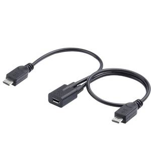 lot 32647 image: ELECTOP Micro USB Female to 2 Micro USB Male Splitter Cable - Retail $6