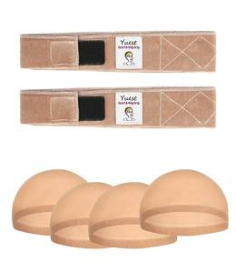 lot 32650 image: Yuest 2 Pack Wig Grip Band - Velvet Wig Grips Adjustable Headband Stay Put No Slip Edge Saver - Retail $10