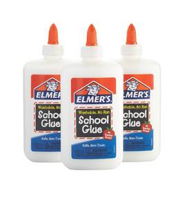 lot 32663 image: Elmers Liquid School Glue, White, Washable, 7.625 Ounces, 3 Count Slime Kit - Retail $13