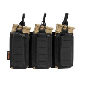 lot 32667 image: EXCELLENT ELITE SPANKER Tactical Open-Top SingleDoubleTriple Molle Mag Pouch Tactical Bag Accessories HolderTriple Black - Retail $30