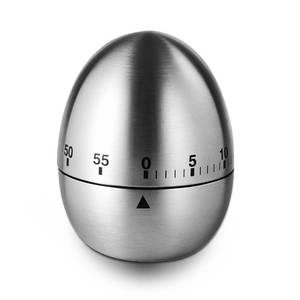 lot 40331 image: INTRESTIN Kitchen Timer for Cooking, 60 Minutes Mechanical Timer - No Batteries Required, Stainless Steel Egg-Shape Cute Countdown Clock for Cooking, Learning, Exercises, Gaming - Retail $14