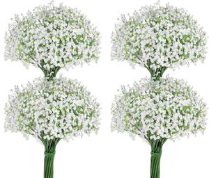 lot 49207 image: DomeStar Artificial Babys Breath Flowers 42 PCS White Fake Gypsophila for Wedding Centerpieces, Home Decoration, DIY Crafts, Bridal Shower, Party Decor & Gifts - Retail $22