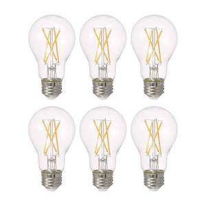 lot 49216 image: Sylvania Led Truwave Natural Series A19 Light Bulb, 75W Equivalent, Efficient 11W, 1100 Lumens, Dimmable, Clear, 2700K, Soft White - 6 Pack (40807) - Retail $19