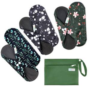 lot 49221 image: Langsprit Absorbent Reusable Menstrual Sanitary PadsWashable Cloth Menstrual Period Pads,Reusable Panty Liners(Winter,M) - Retail $15