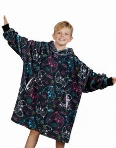 lot 49234 image: Huglanket Gamer Gifts for Teen Boys & Girls, Wearable Blanket Hoodies, Oversized Flannel Hooded Blankets, Gifts Ideal for Birthday, Christmas, One Size Fits All - Retail $40