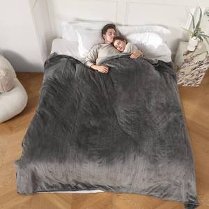 lot 49281 image: COZYTY Heated Blanket King Size, Soft Cozy Upgraded Flannel Electric Blanket Dual Control with 5 Heating Levels & 10 Hours Auto Off, Fast Heating & ETL & FCC Certification, 100 x 90, Silver Gray - Retail $80