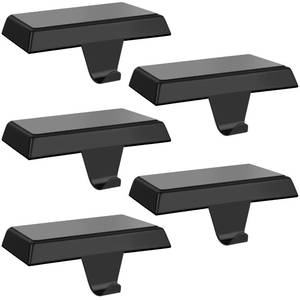 lot 49293 image: Palonu 5 Pcs Christmas Black Stocking Holders, Heavy Duty Mantle Hangers with Non-Slip Pad, Weighted Stocking Hooks Christmas Ornaments for Xmas Holiday Fireplace Shelf Window Decoration - Retail $33