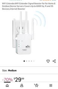 lot 49298 image: WiFi Extender,WiFi Extender for Home & Outdoor - Retail $22