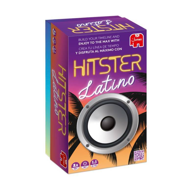 lot 25705 image: Jumbo Hitster - Latino, Fun Music Quiz Card Game, 2-10 Players - 300 Latin Music Hits - Great for Adult and Family Game Nights (US Edition) - Retail $20