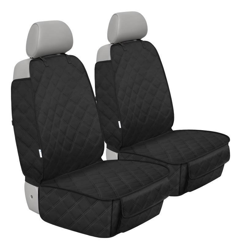 lot 25739 image: ALLANSING Heavy Duty Front Seat Cover with Side Flaps - Waterproof Secure Fit Captain Seat Protector for Dogs & Humans, Protects from Dirt, Fur, Scratches, Fits Cars, SUVs, Trucks, Minivans(2-Pack) - Retail $40