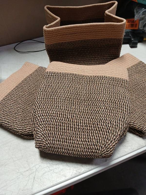 lot 47170 image: Woven Storage Basket Set