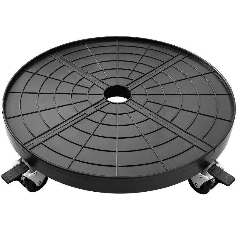 lot 47495 image: NOAMOO 20 Inch Plant Caddy with Wheels Outdoor Indoor, Extra Large Rolling Plant Stand for 600lb Heavy Duty Flower Pots, Round Plant Rollers Lockable Potted Planter Dolly, Black - Retail $34