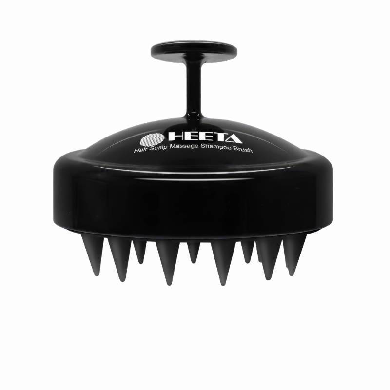 lot 28651 image: HEETA Scalp Massager Hair Growth, Soft Silicone Scalp Scrubber Shampoo Brush for Exfoliation, Dandruff Removal Head Massage Stress Relax, Wet & Dry Use for Thick Thin Curly Hair Care, Whole Black