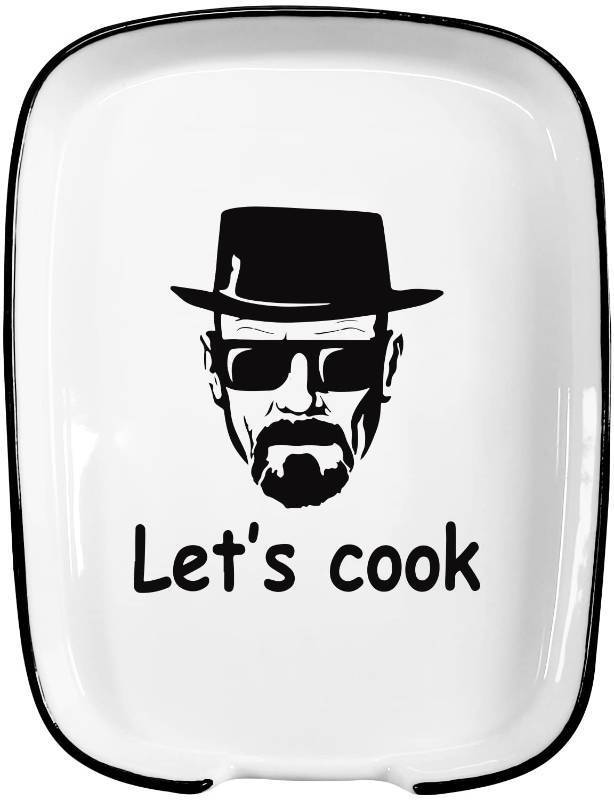 lot 47597 image: KBWUZ Ceramic Spoon Rest for Kitchen Stove Top Counter, Funny Lets Cook White Spoon Holders for Chef, Modern Farmhouse Kitchen Cute Decor