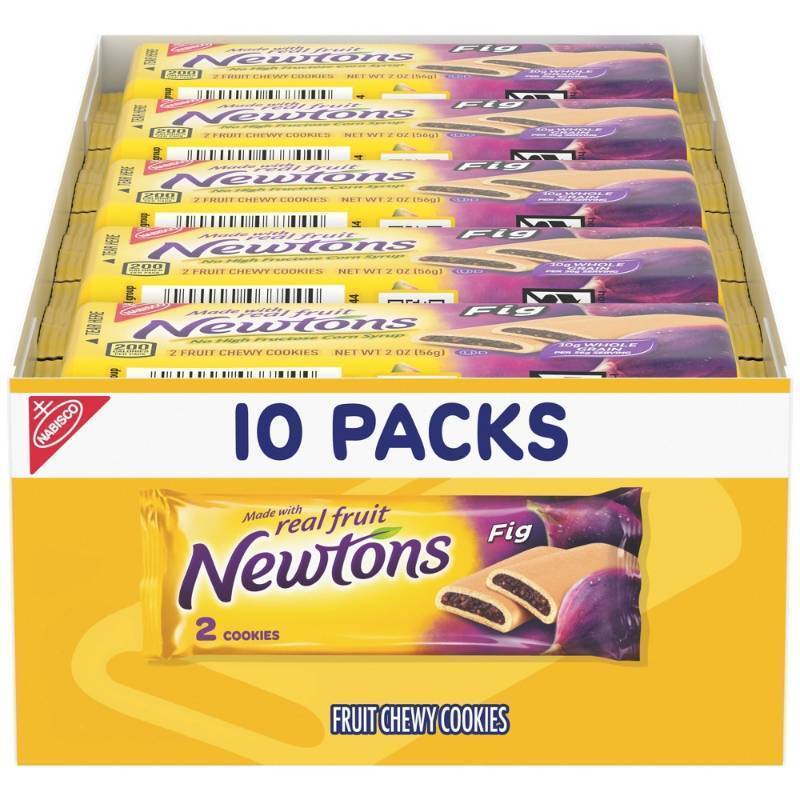 lot 21696 image: Newtons Fig Fruit Chewy Cookies Snack Pack - 2oz10ct