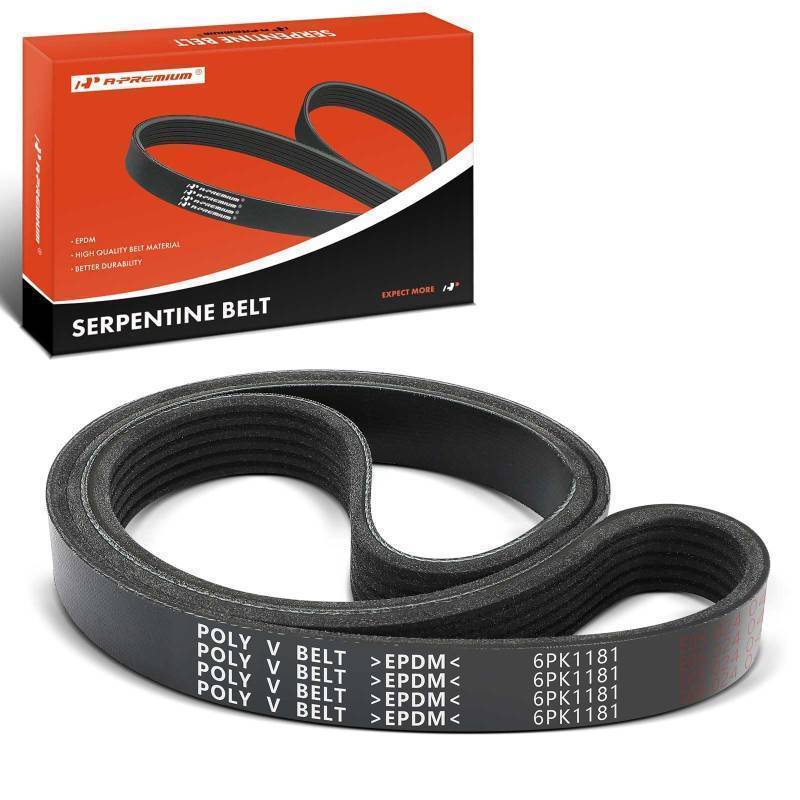 lot 21900 image: A-Premium Engine Serpentine Drive Belt Compatible with Nissan, Cadillac, Volvo, Infiniti, Porsche, BMW, Fiat, Audi, Ford & Mercury Cars - Pathfinder, SRX, XC60, G35, Cayenne, Macan, 750iL & More