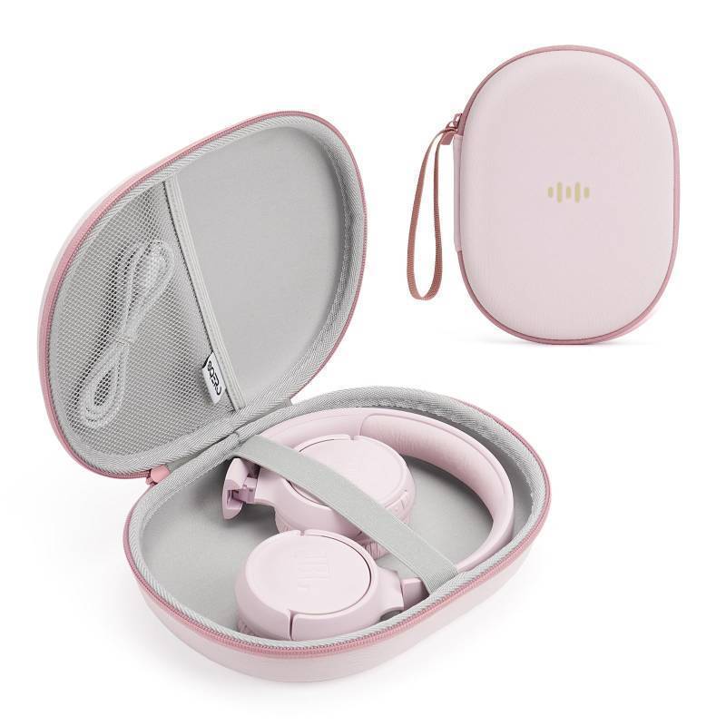 lot 53664 image: Headphone Case Hard Shell for JBL Tune 520BT510BT500BT720BTBoseSoundcore AnkerBERIBESKVIDIOTOZOJLab, Ultra-Slim Pocket Over-Ear Headset Universal Portable Travel Organizer Bag (Pink)