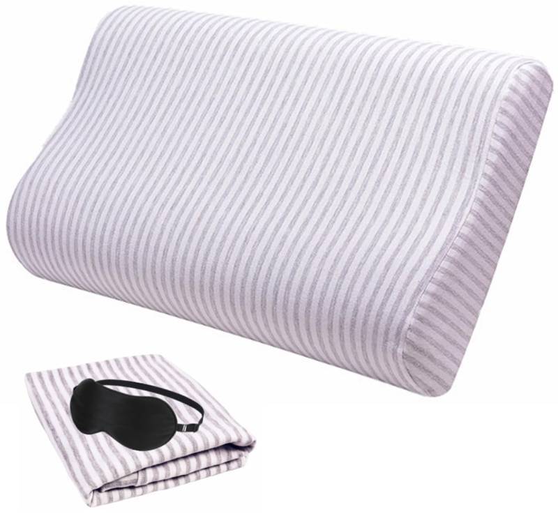 lot 37815 image: Replacement Pillow Case for Memory Foam Neck Pillow,Zippered Pillow Cover,Soft Cotton Pillow Protector for Cervical Pillow,Latex Pillow