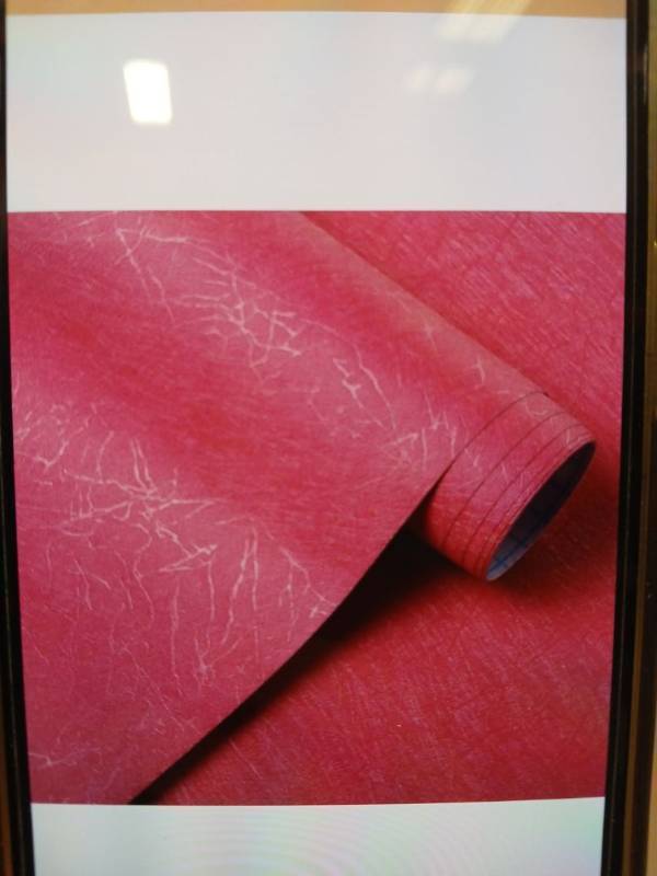 lot 27769 image: GloryTik Pink Peel and Stick Wallpaper Embossed Self Adhesive 17.3 x 78.7in