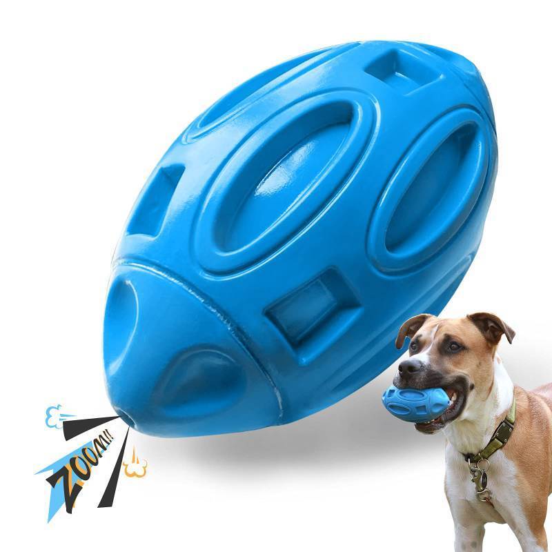 lot 29136 image: EASTBLUE Squeaky Dog Toys for Aggressive Chewers Rubber Puppy Chew Ball with Squeaker, Almost Indestructible and Durable Pet Toy for Medium and Large Breed