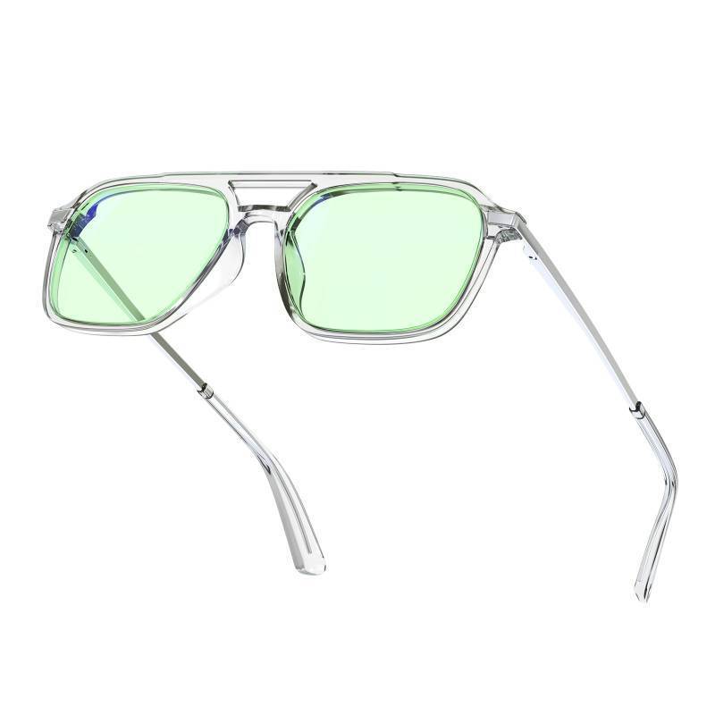 lot 29140 image: Goiteia Blue Light Glasses for Woman Men-Light Green Tint Computer Glasses for Ture Color-Ease Computer and Digital Eye Strain-Ultra Light & Spring Hinges for Better Comfort