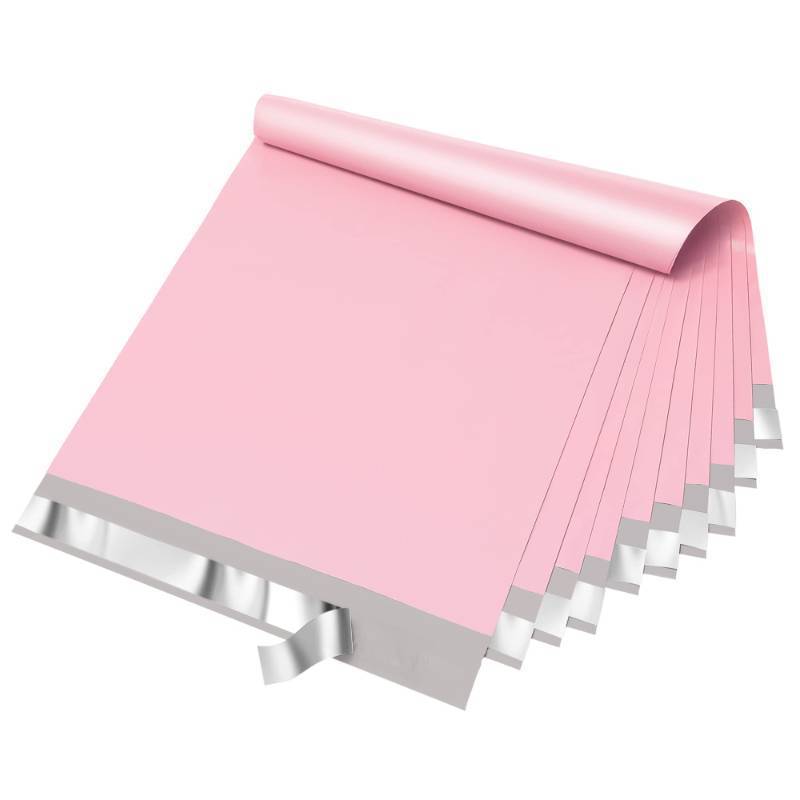 lot 54883 image: Fuxury Poly Mailers 14.5x19 Inch 50pc Shipping Bags for Small Business Mailing Envelopes for Clothing,Self Seal Shipping Envelopes Waterproof Poly bags Durable Packaging Bags Light Pink - Retail $12