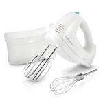 Hamilton Beach 6-Speed Electric Hand Mixer with Whisk, Traditional Beaters, Snap-On Storage Case, 250 Watts, White Tested Powers On