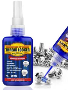 lot 637 image: Thread Lock Blue, Threadlocker Medium Strength, Thread Locker for Nuts, Bolts, Fasteners and Metals, Anaerobic Curing Screw Glue to Prevent Loosening (Blue (Removable)) - Retail $7