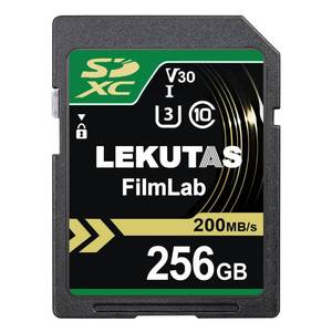 lot 657 image: LEKUTAS 256GB SDXC UHS-I Memory Card - Up to 200MBs Read Speed, C10, U3, V30, 4K UHD, Full-HD & 4K Video SD Card for Canon Nikon Sony Panasonic DSLR, Mirrorless Cameras, Green - Retail $23